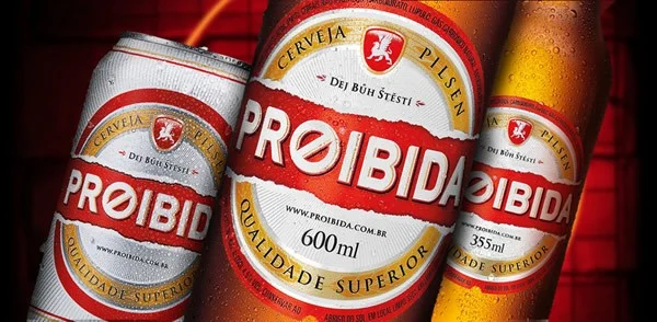 Cerveja Proibida — identidade visual da marca cervejeira